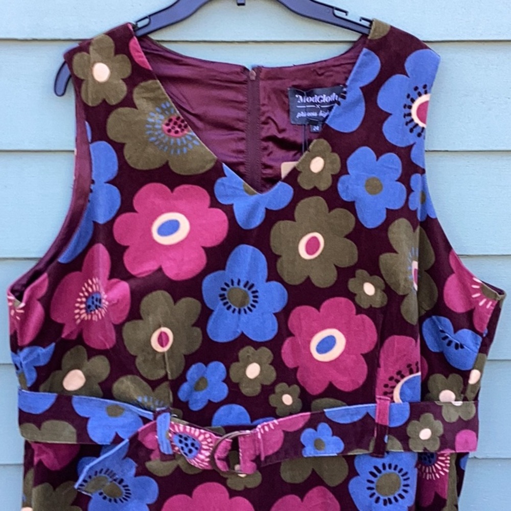 ModCloth x Princess Highway    NWT     Floral Corduroy Pinafore Dress